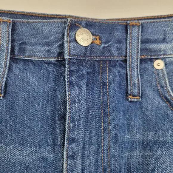 NWT Madewell Mini Denim Jean Skirt Raw Hem Size 30  11923-0120 - Picture 3 of 6